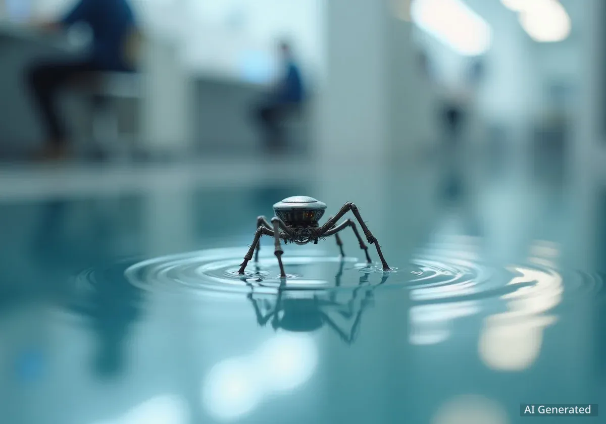 Forscher entwickeln Roboter die auf dem Wasser laufen können